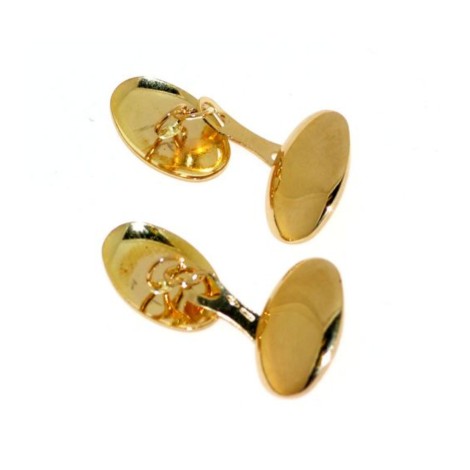 Gemelli Uomo Ovali Oro Giallo 18kt