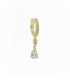 Orecchino Singolo Pendente Goccia Argento 925 Zirconi