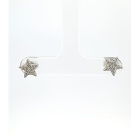Orecchini Stella Argento 925 Zirconi Bianchi