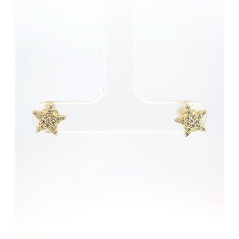 Orecchini Stella Argento 925 Zirconi Bianchi
