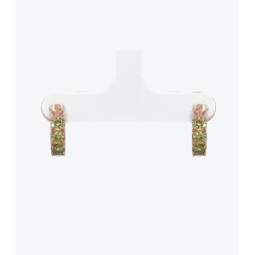 Orecchini Argento 925 Rosato Zirconi Verdi