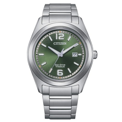 Orologio Uomo Citizen Super Titanio 1640 Verde AW1641-81X