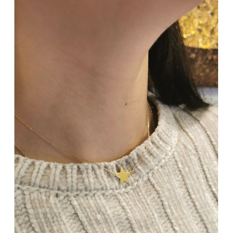 Collana Raggi in Oro Giallo 18kt con Stella Piccola