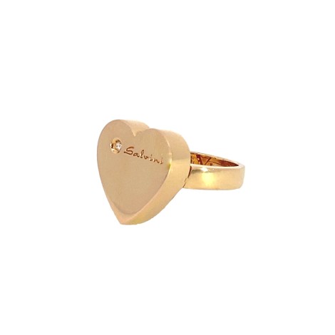 Anello Cuore Salvini Oro Rosa 18kt Diamante 0,01ct