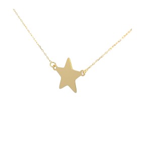 Collana Raggi in Oro Giallo 18kt con Stella Grande