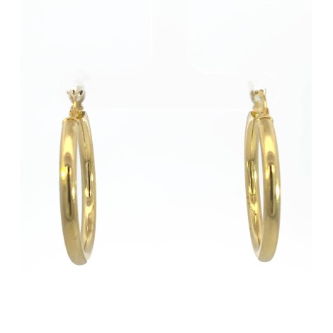 Orecchini Cerchio Argento 925 Dorato 3cm