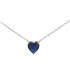 Collana Cuore Argento 925 Zircone Blu