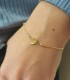 Bracciale Cuore Oro Giallo 9Kt Zirconi Colorati