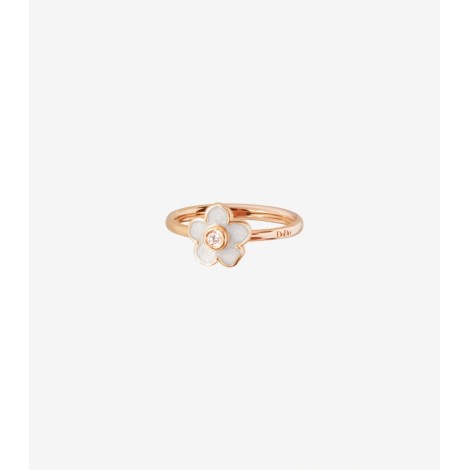 Anello Fiore Dodo Nature Oro Rosa 9kt Effetto Madreperla