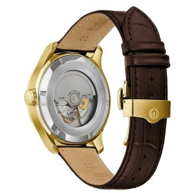 Orologio Bulova Collezione Wilton GMT Acciaio Pelle Marrone 97B210