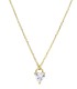 Collana Cuore Oro Giallo 9Kt Zircone Bianco