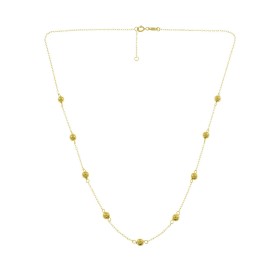 Collana Oro Giallo 9kt Sfere Passanti