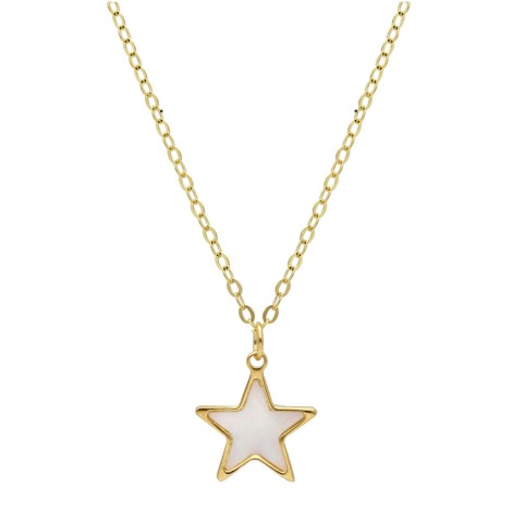 Collana Mini Stella Oro Giallo 9Kt Madreperla