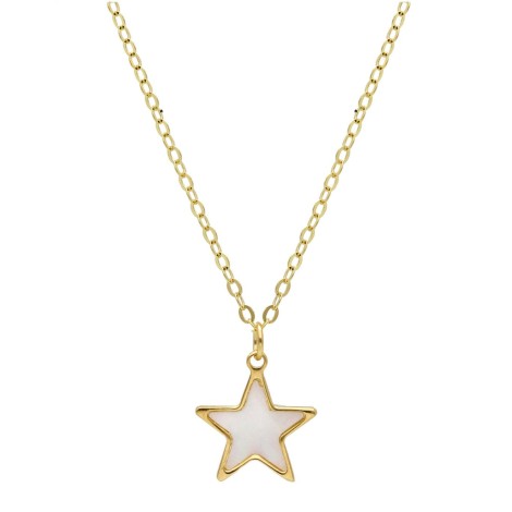 Collana Mini Stella Oro Giallo 9Kt Madreperla