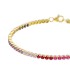 Bracciale Tennis Oro Giallo 9kt Zirconi Multicolor