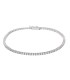 Bracciale Tennis Semirigido Oro Bianco 9kt Zirconi Bianchi