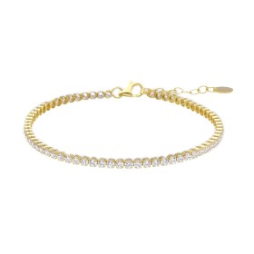 Bracciale Tennis Oro Giallo 9kt Zirconi Bianchi