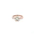 Anello Rettangolare Ametista Verde Oro Rosa 9kt Diamanti Bianchi
