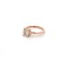 Anello Rettangolare Ametista Verde Oro Rosa 9kt Diamanti Bianchi