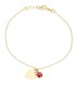 Bracciale Cuore Coccinella Oro Giallo 9kt Smalto