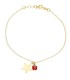 Bracciale Stella Coccinella Oro Giallo 9kt Smalto