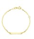 Bracciale Maglia Marina Con Targhetta Oro Giallo 9kt