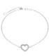 Bracciale Cuore Silhouette Oro Bianco 9kt Zirconi Bianchi