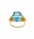 Anello Topazio Ovale e Citrino Oro Giallo 9kt
