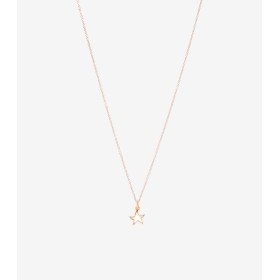 Ciondolo Dodo Stellina Oro Rosa 9kt e Smalto Effetto Madreperla