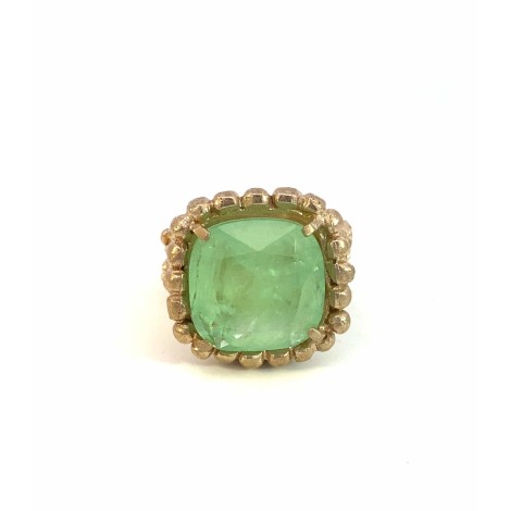 Anello Aperto Argento Dorato Prasiolite ANM62-9A