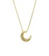 Collana Luna Oro Giallo 9kt con Zirconi Bianchi