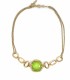 Collana Argento Dorato Cristallo Lime CLM87-1A