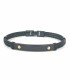 Bracciale Acciaio Nero Oro Giallo Cm 19