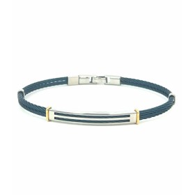 Bracciale Acciaio Blu Oro Giallo Cm 20.5