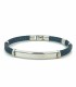 Bracciale Acciaio Blu Oro Giallo Cm 19