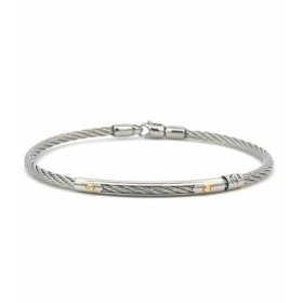 Bracciale Acciaio Silver e Oro Giallo Cm 19