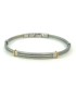 Bracciale Acciaio Silver Doppio e Oro Giallo Cm 19