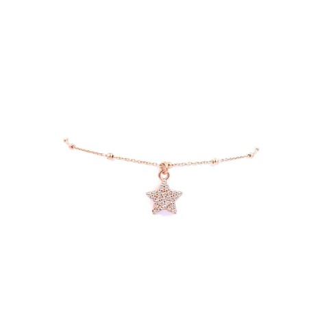 Bracciale Argento Rosato con Stella pendente