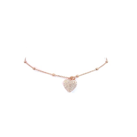 copy of Bracciale Argento Rosato con Cuore pendente