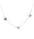 Collana Argento con tre Stelle Passanti