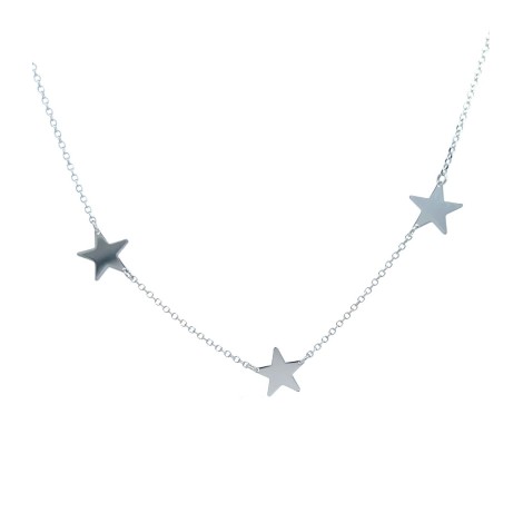 Collana Argento con tre Stelle Passanti