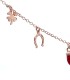 Collana Argento Rosato con Corno Rosso e 4 soggetti