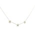 Collana Argento Dorato con tre stelle passanti
