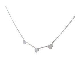 Collana Argento con tre Cuori passanti