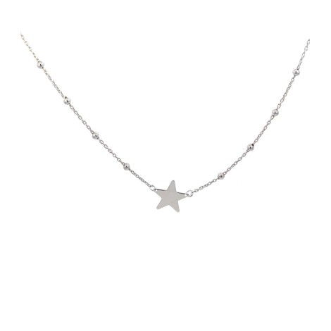 Collana Argento Rosato con Stella centrale