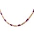 Collana Choker Donna Argento dorato con Perle Viola e Beige