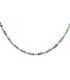 Collana Choker Donna Argento dorato con Perle Verdi