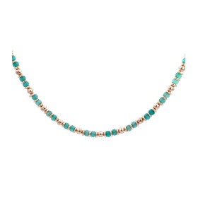 Collana Choker Donna Argento dorato con Perle Verdi