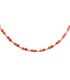 Collana Choker Donna Argento dorato con Perle Salmone