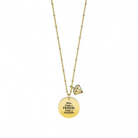 Collana Donna Kidult Who Finds a Friend... Gold 751129